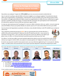 DIS - Info Rapide - Prime de Partage de la Valeur Une fausse bonne nouvelle