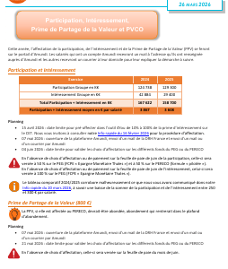 DIS - Info Rapide - Participation, Intéressement, Prime de Partage de la Valeur et PVCO