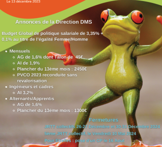 NAO 2024 :  Réunion du 13 Décembre 2023 : Premières Annonces Direction