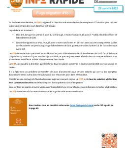 DIS - Info Rapide - Bugs migration 4You