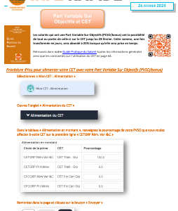 DIS - Info Rapide - Part Variable Sur Objectifs et CET