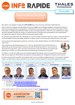 DIS - Info Rapide - Prime de Partage de la Valeur Une fausse bonne nouvelle