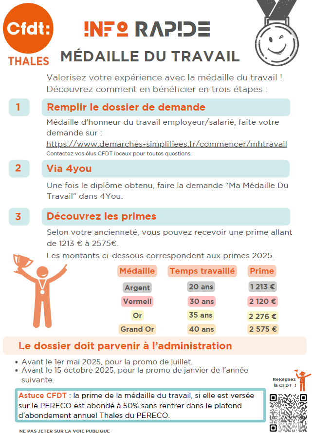 Médailles du travail